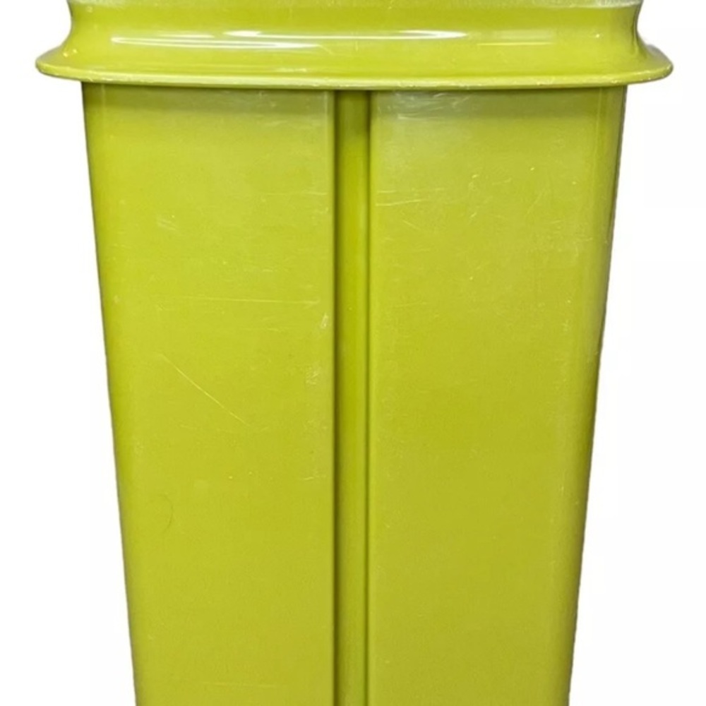Vintage Tupperware 1330-3 Avocado Green Pickle Olive Keeper Container Canister - Picture 5 of 11